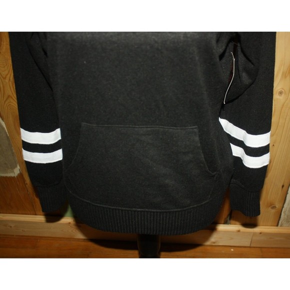 No Boundaries Black LS Cross-Over Keyhole Back Knit Sweater Sz S(3/5) Comfy NWT - Picture 3 of 10